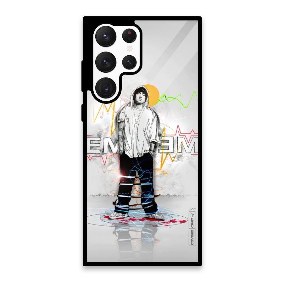 Rap King Eminem Glass Back Case for Galaxy S22 Ultra 5G