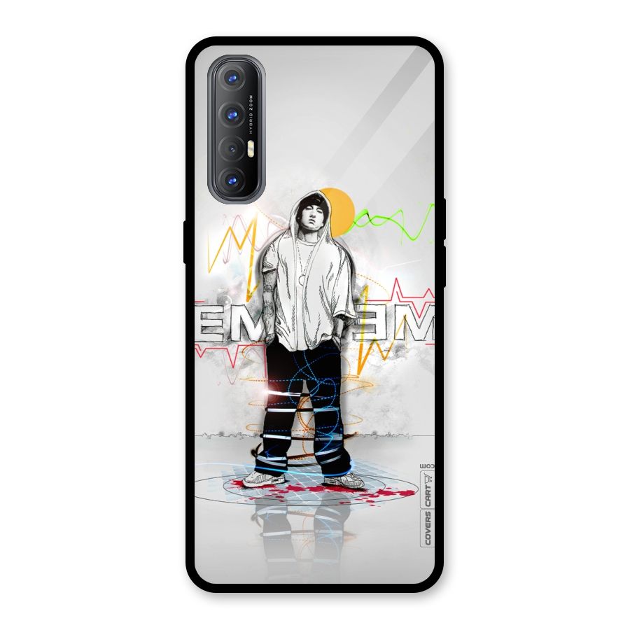 Rap King Eminem Glass Back Case for Oppo Reno3 Pro