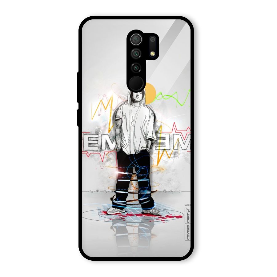 Rap King Eminem Glass Back Case for Poco M2