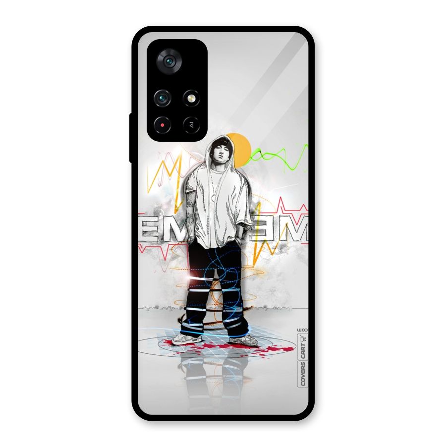 Rap King Eminem Glass Back Case for Poco M4 Pro 5G