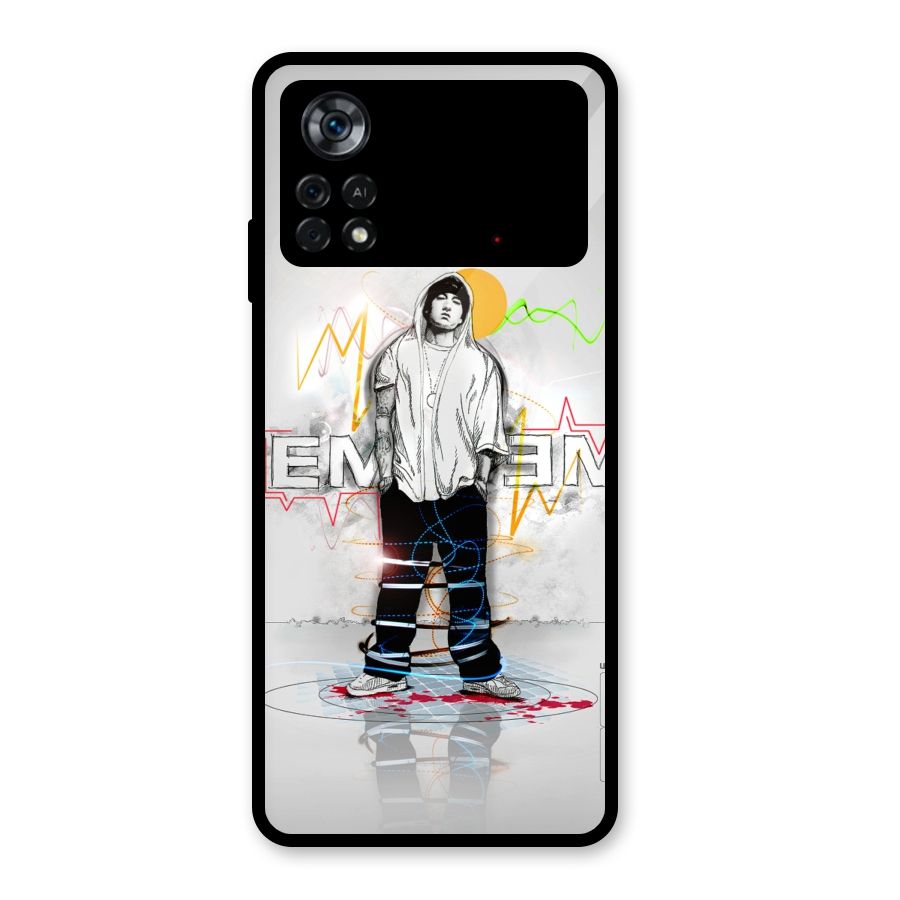 Rap King Eminem Glass Back Case for Poco X4 Pro 5G
