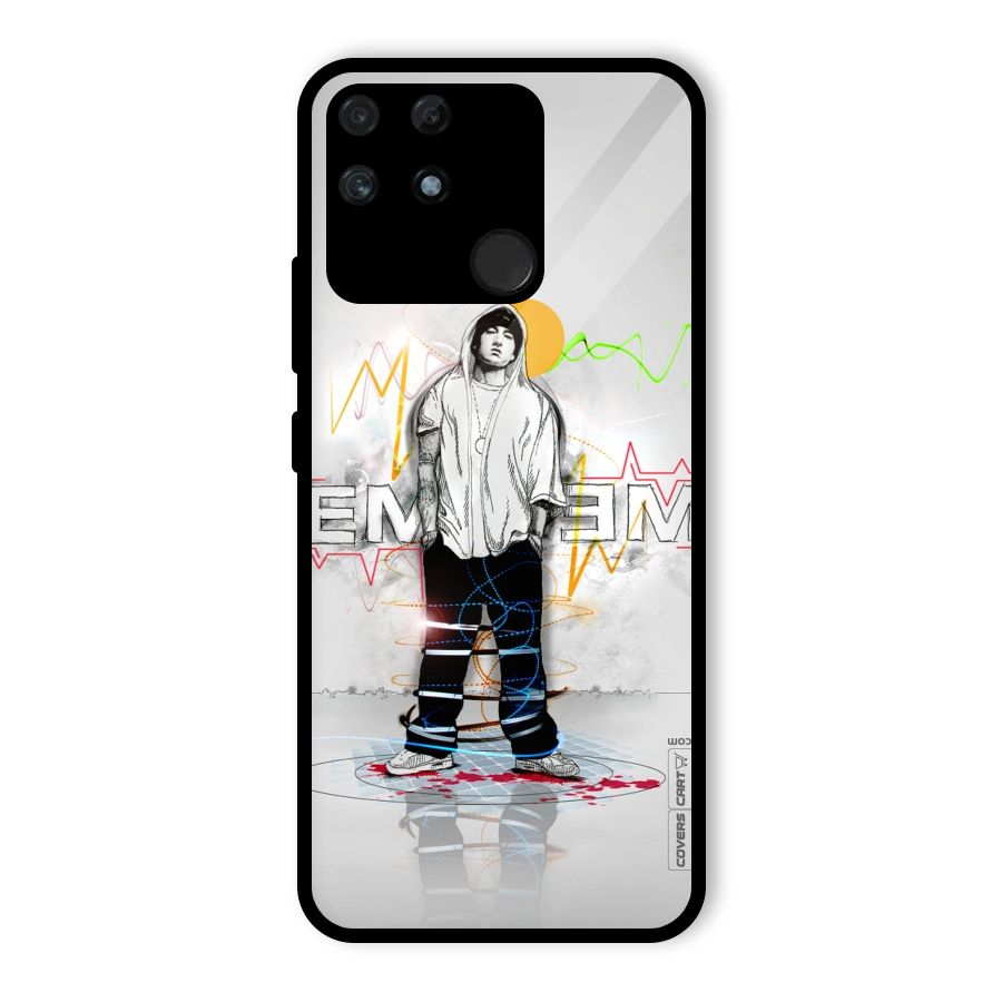 Rap King Eminem Glass Back Case for Realme Narzo 50A