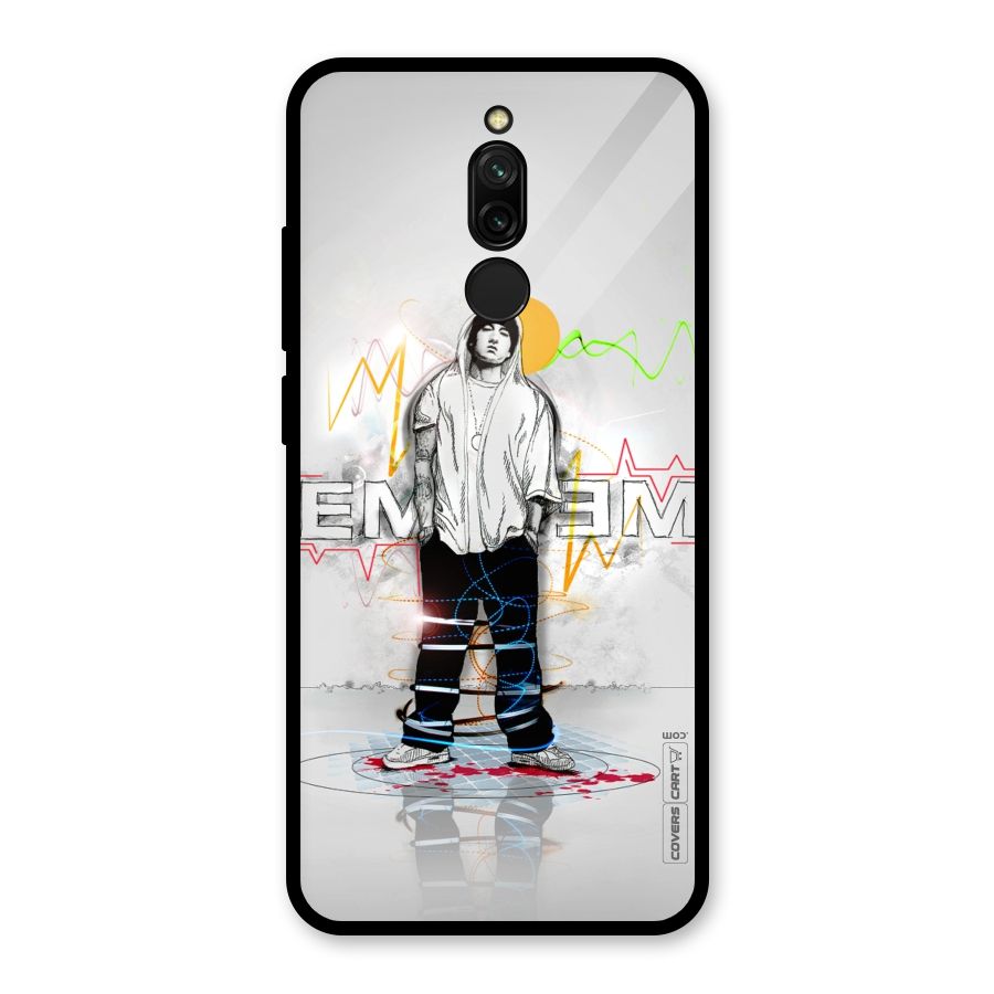 Rap King Eminem Glass Back Case for Redmi 8