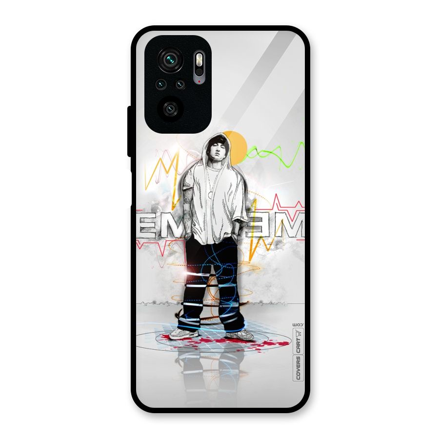 Rap King Eminem Glass Back Case for Redmi Note 10S