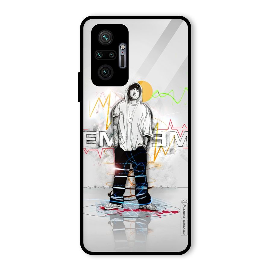 Rap King Eminem Glass Back Case for Redmi Note 10 Pro