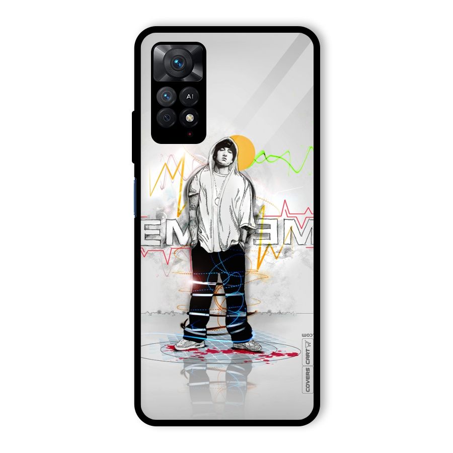 Rap King Eminem Glass Back Case for Redmi Note 11 Pro