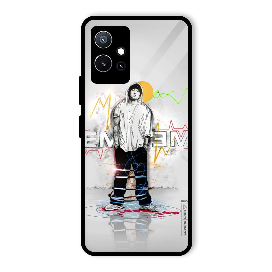 Rap King Eminem Glass Back Case for Vivo T1 5G