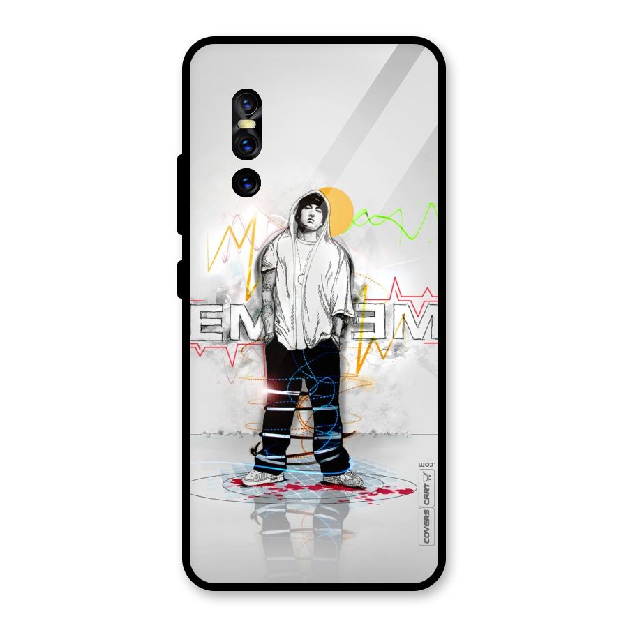 Rap King Eminem Glass Back Case for Vivo V15 Pro