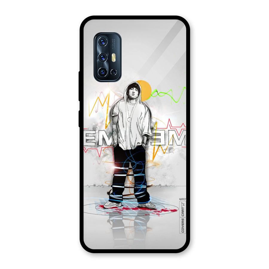 Rap King Eminem Glass Back Case for Vivo V17
