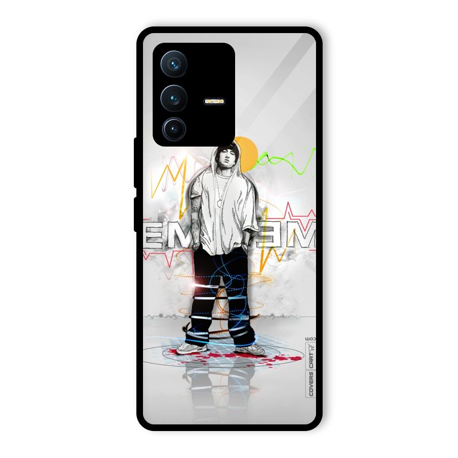 Rap King Eminem Glass Back Case for Vivo V23 Pro