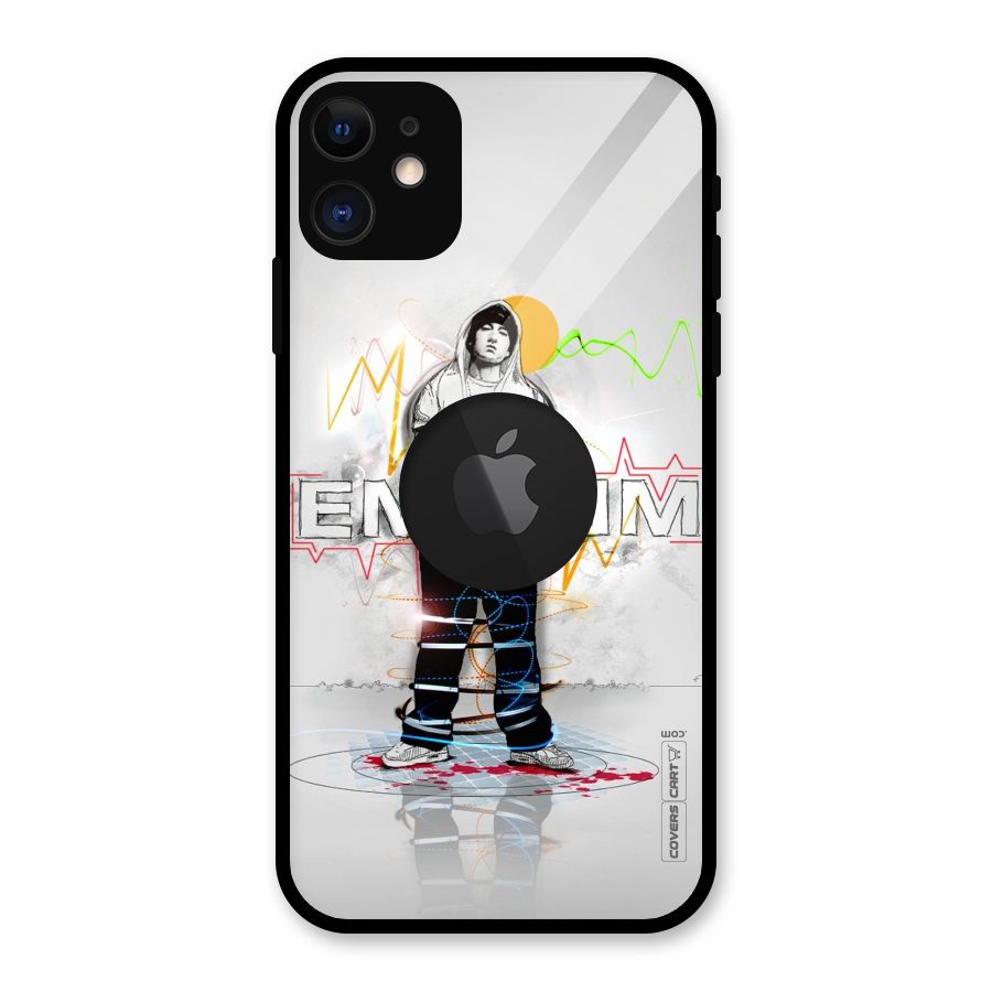 Rap King Eminem Glass Back Case for iPhone 11 Logo Cut