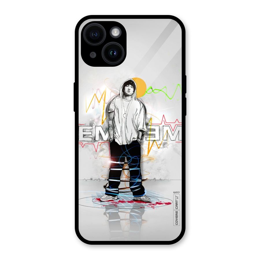 Rap King Eminem Glass Back Case for iPhone 14