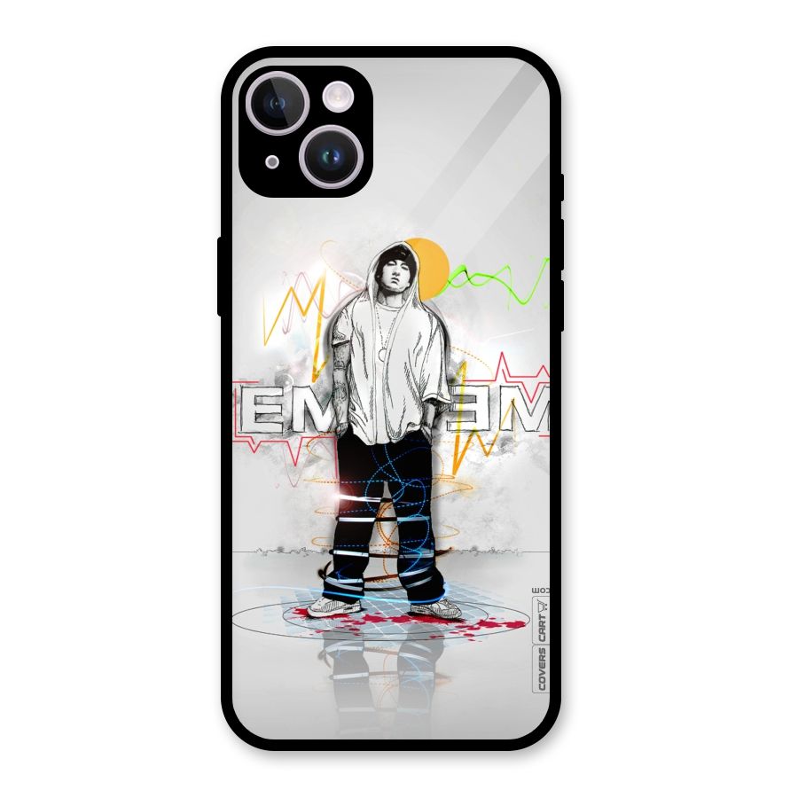 Rap King Eminem Glass Back Case for iPhone 14 Plus