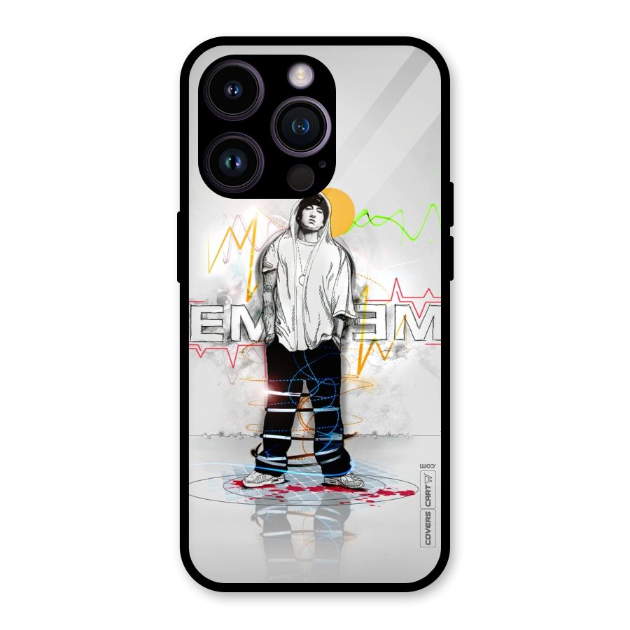 Rap King Eminem Glass Back Case for iPhone 14 Pro