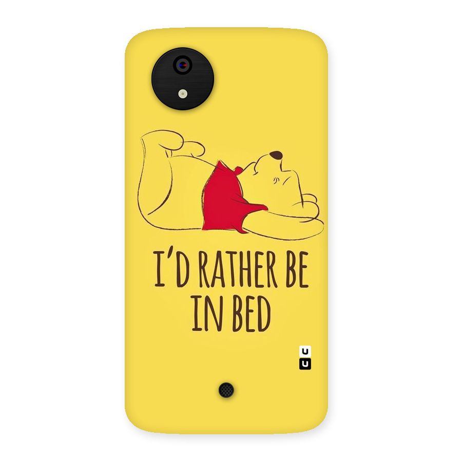 Rather Be In Bed Back Case for Micromax Canvas A1