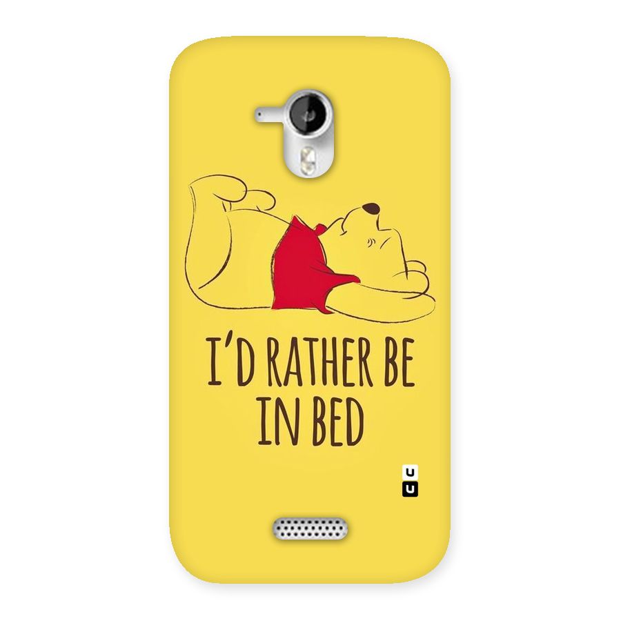 Rather Be In Bed Back Case for Micromax Canvas HD A116
