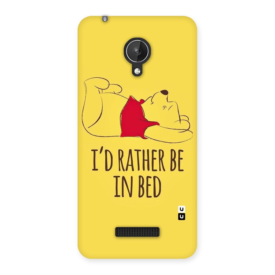 Rather Be In Bed Back Case for Micromax Canvas Spark Q380