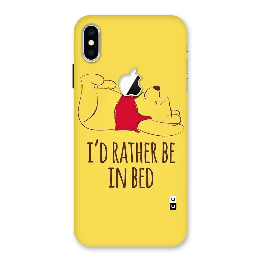 Rather Be In Bed Back Case for iPhone XS Max Apple Cut