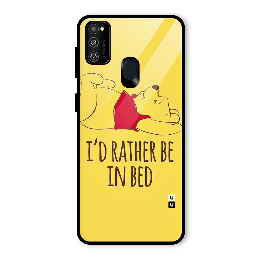 Rather Be In Bed Glass Back Case for Galaxy M30s