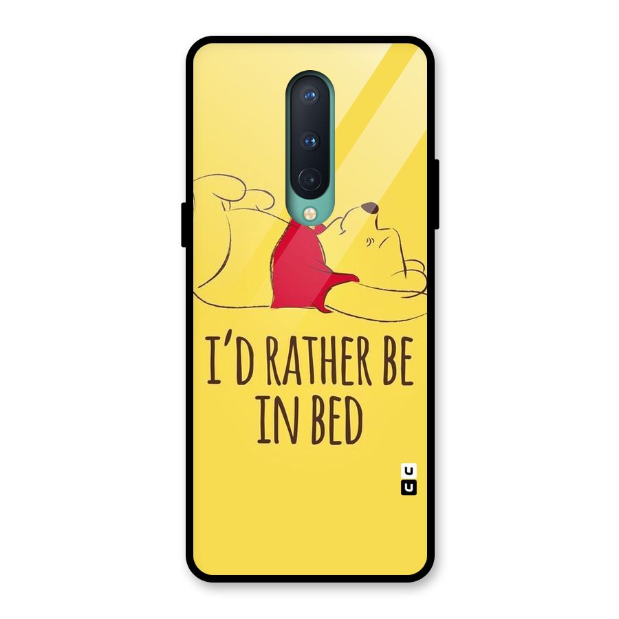 Rather Be In Bed Glass Back Case for OnePlus 8