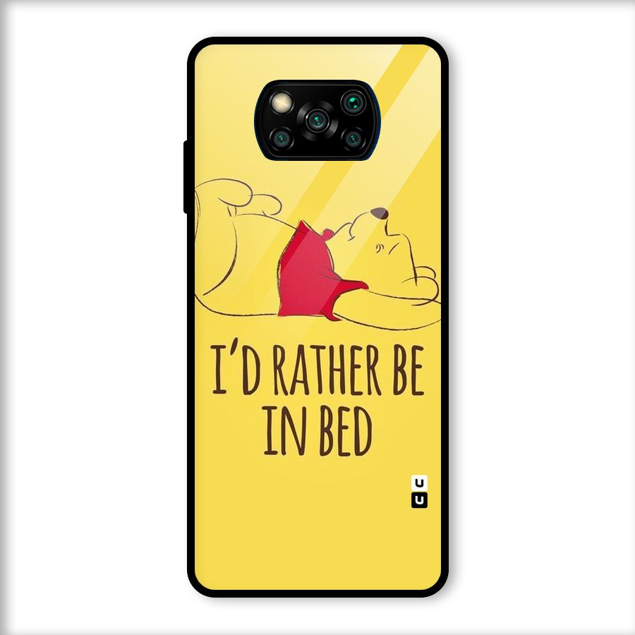 Rather Be In Bed Glass Back Case for Poco X3