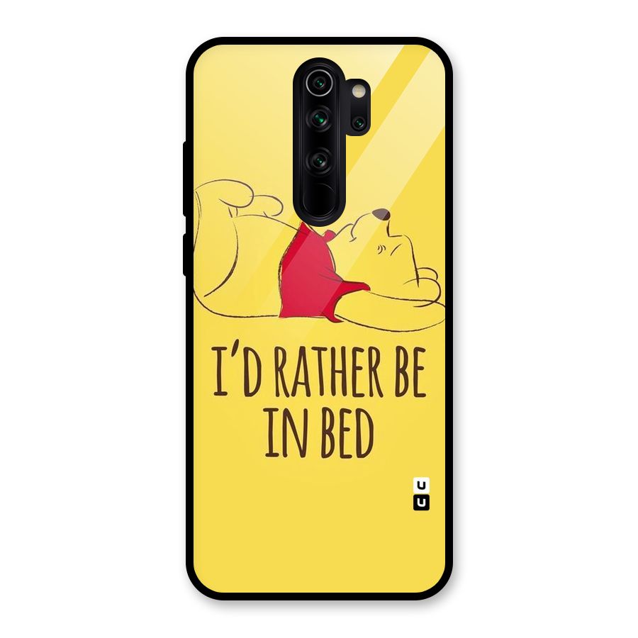Rather Be In Bed Glass Back Case for Redmi Note 8 Pro