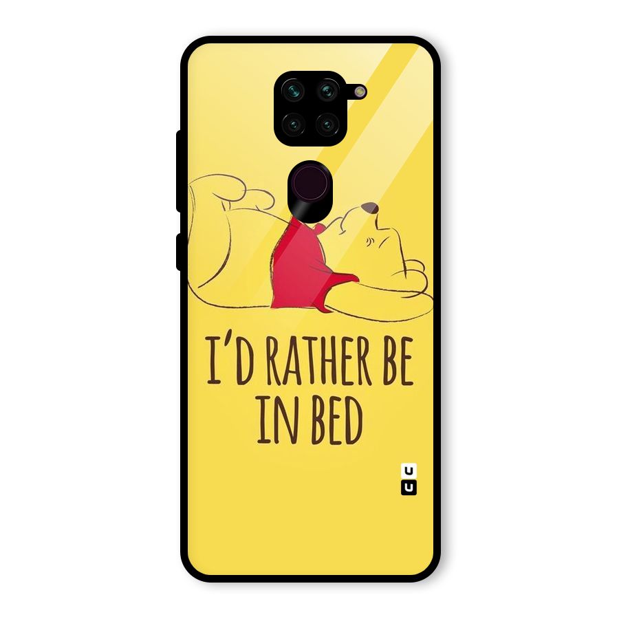 Rather Be In Bed Glass Back Case for Redmi Note 9