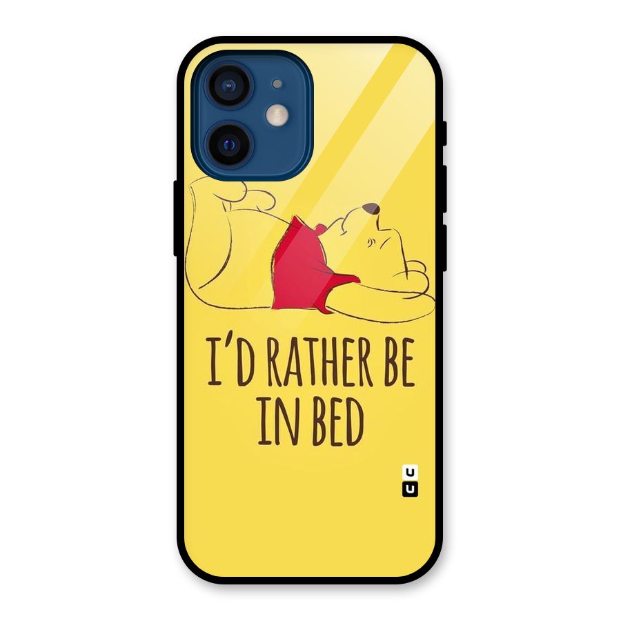 Rather Be In Bed Glass Back Case for iPhone 12 Mini