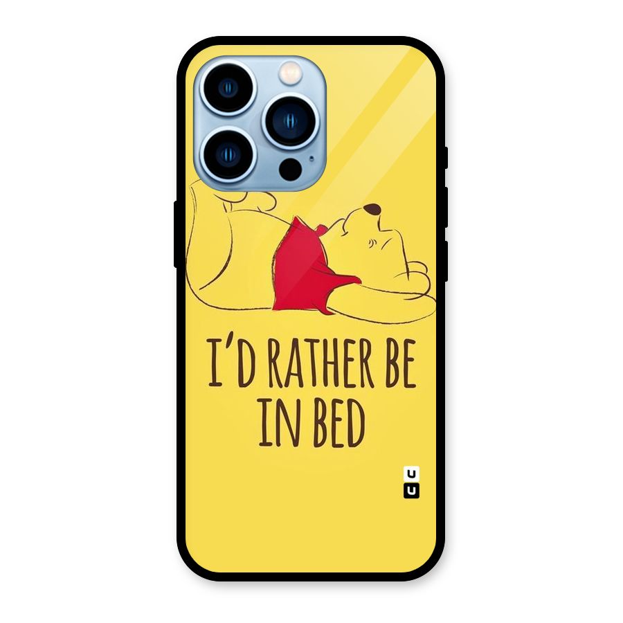 Rather Be In Bed Glass Back Case for iPhone 13 Pro