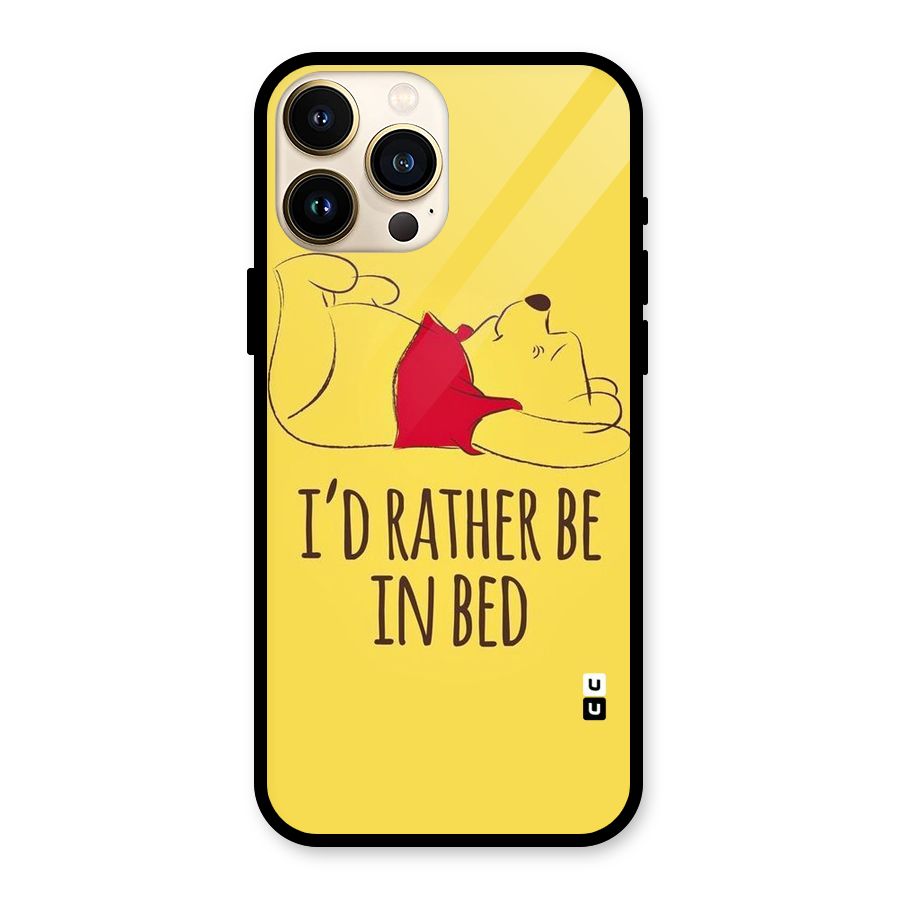 Rather Be In Bed Glass Back Case for iPhone 13 Pro Max