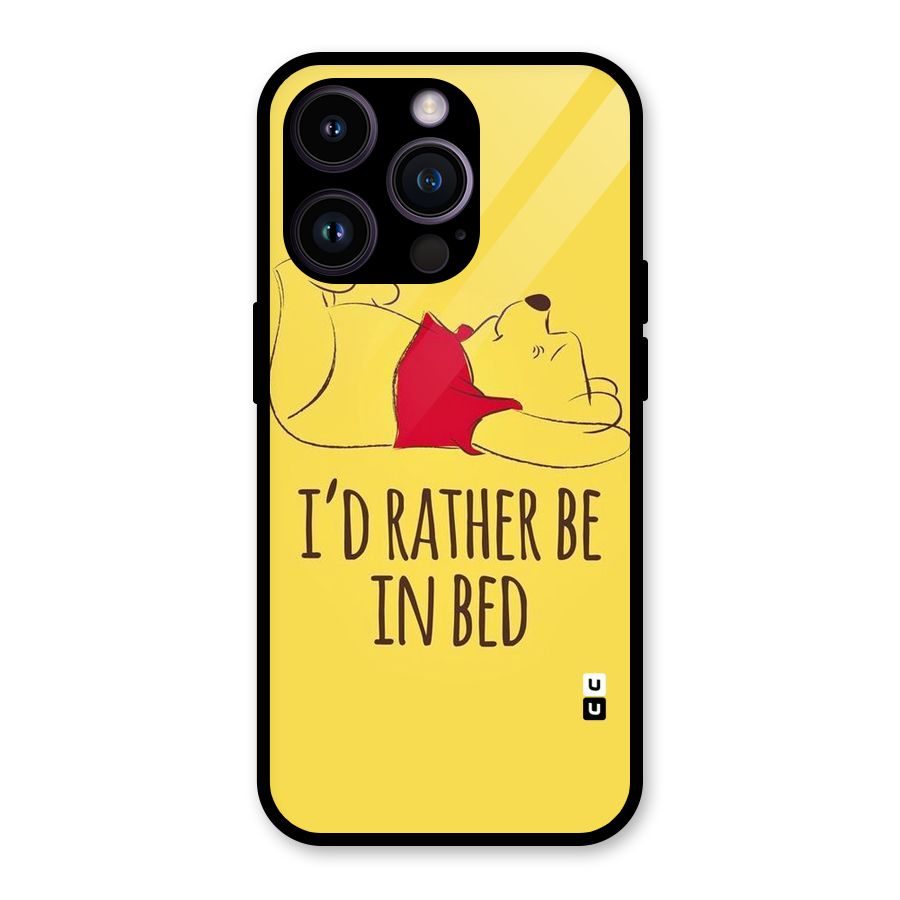 Rather Be In Bed Glass Back Case for iPhone 14 Pro