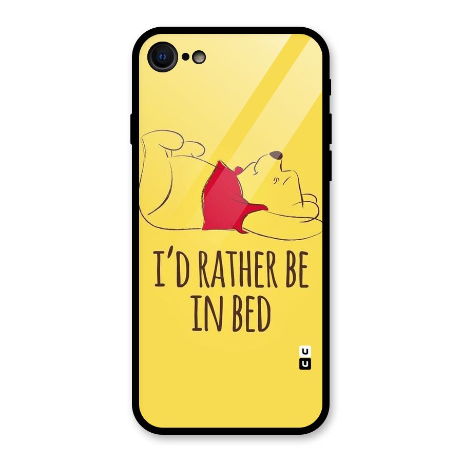 Rather Be In Bed Glass Back Case for iPhone SE 2022