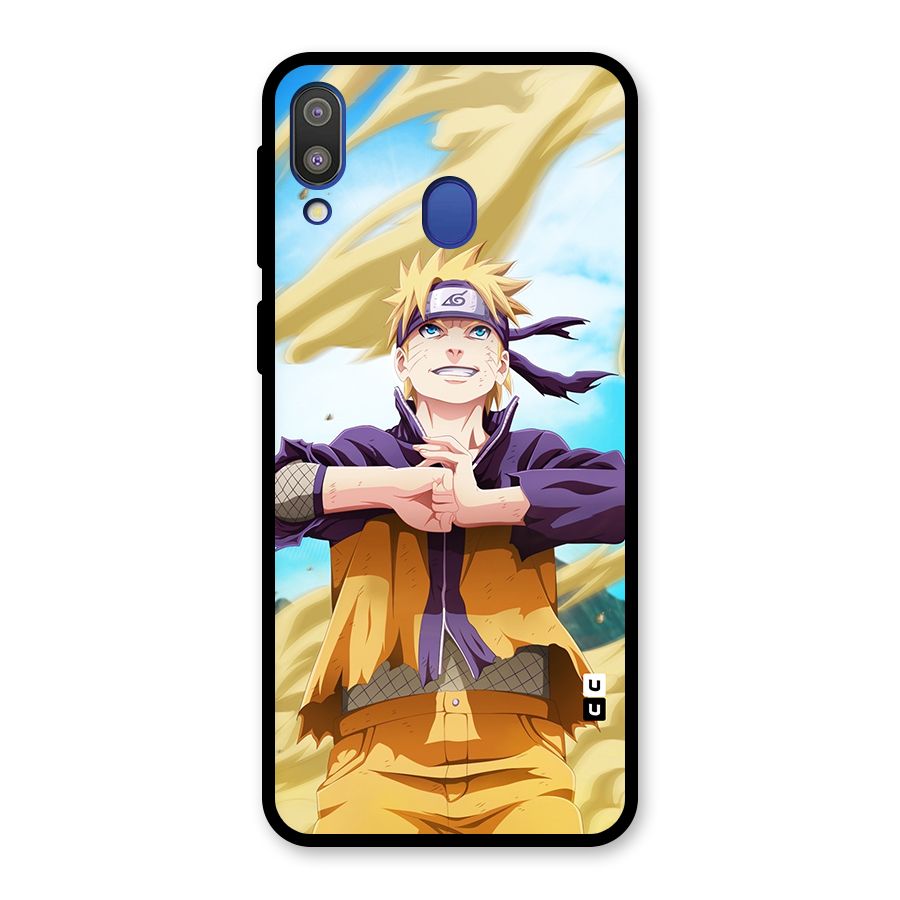 Ready Naruto Glass Back Case for Galaxy M20