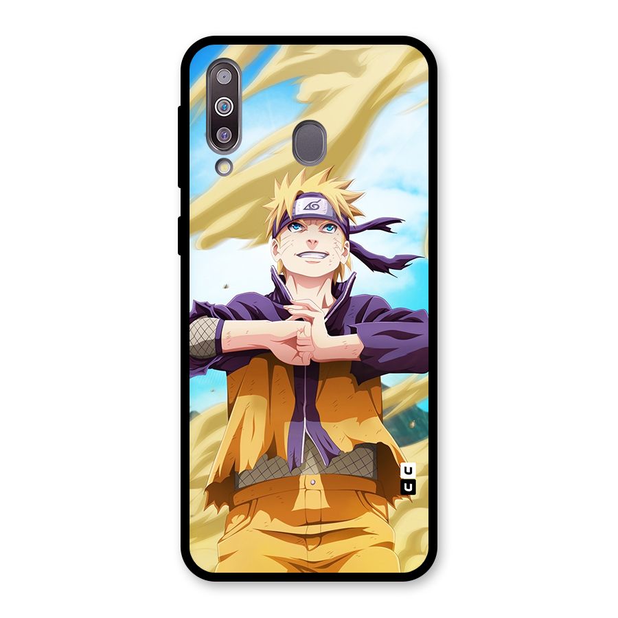 Ready Naruto Glass Back Case for Galaxy M30
