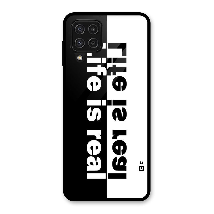Real Life Glass Back Case for Galaxy A22 4G