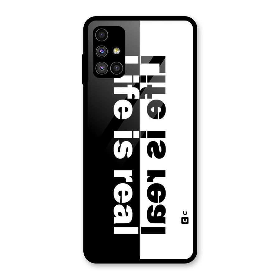 Real Life Glass Back Case for Galaxy M51