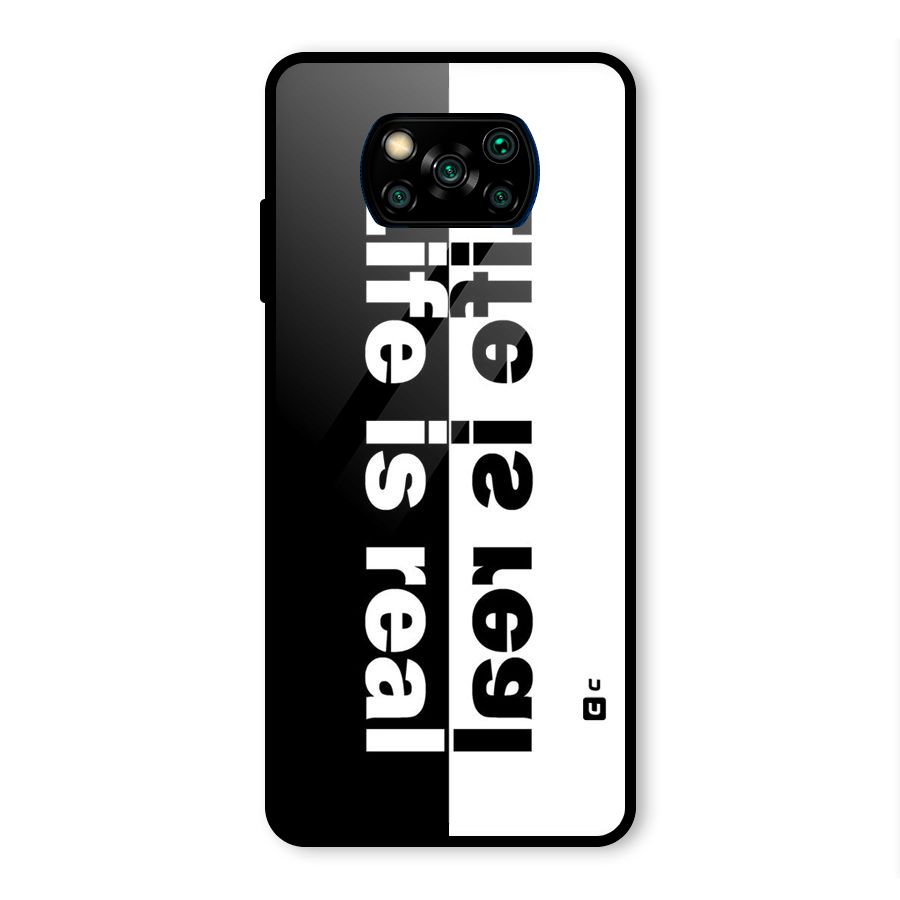 Real Life Glass Back Case for Poco X3 Pro