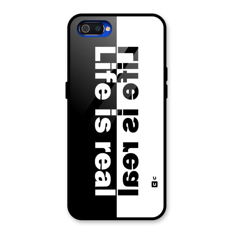 Real Life Glass Back Case for Realme C2