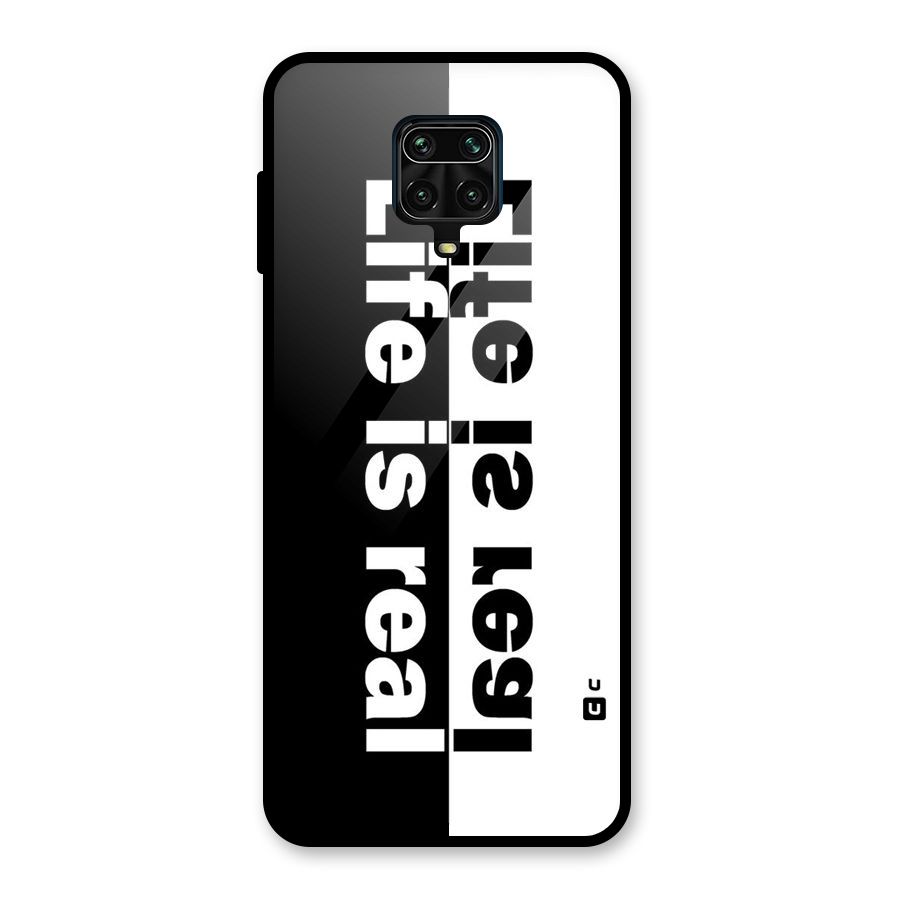 Real Life Glass Back Case for Redmi Note 9 Pro