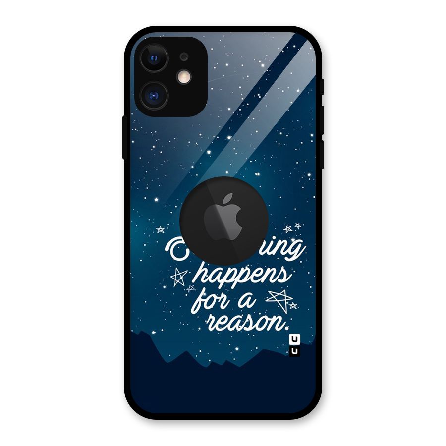 Reason Sky Glass Back Case for iPhone 11 Logo Cut