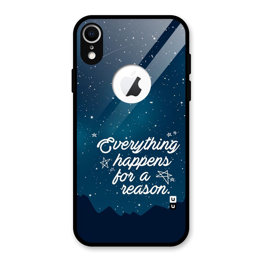 Reason Sky Glass Back Case for iPhone XR Logo Cut