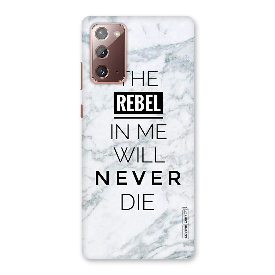 Rebel Will Not Die Back Case for Galaxy Note 20