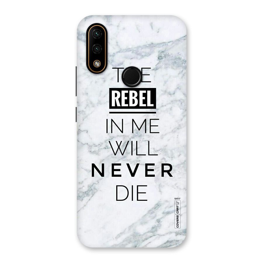 Rebel Will Not Die Back Case for Lenovo A6 Note