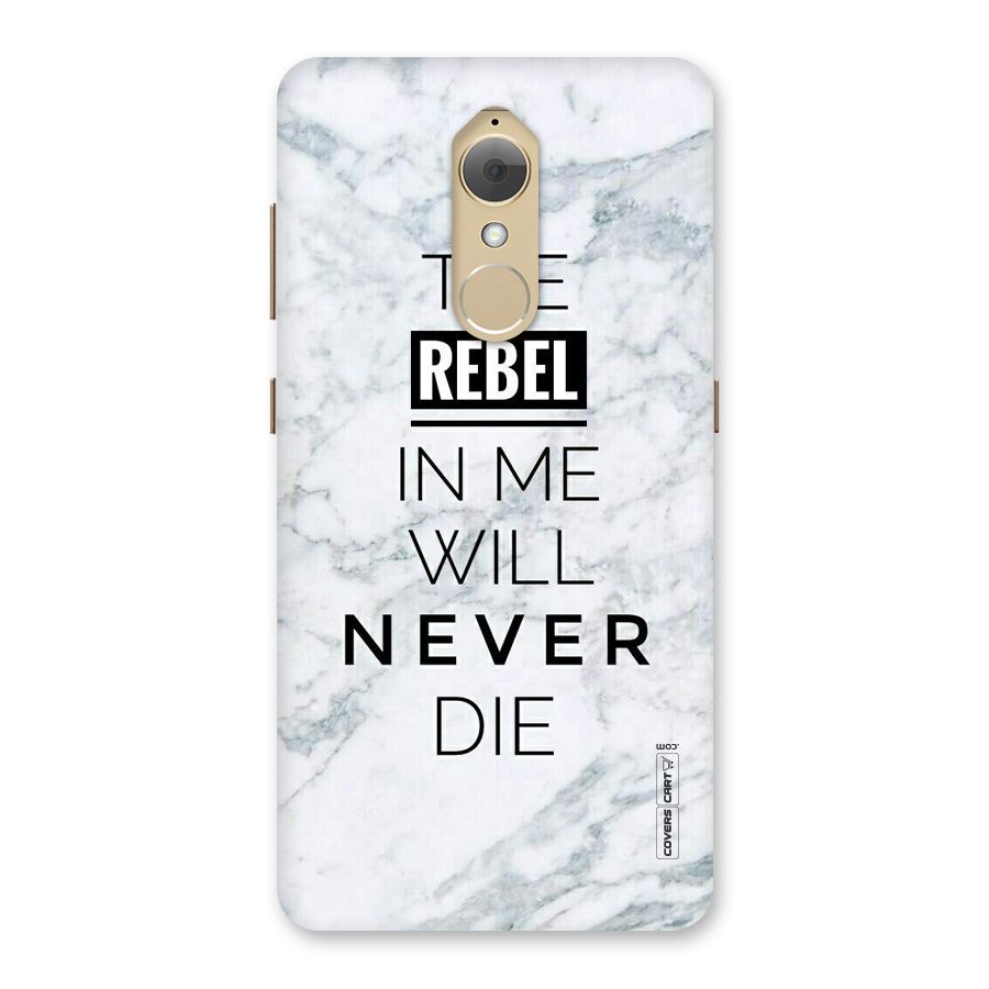 Rebel Will Not Die Back Case for Lenovo K8