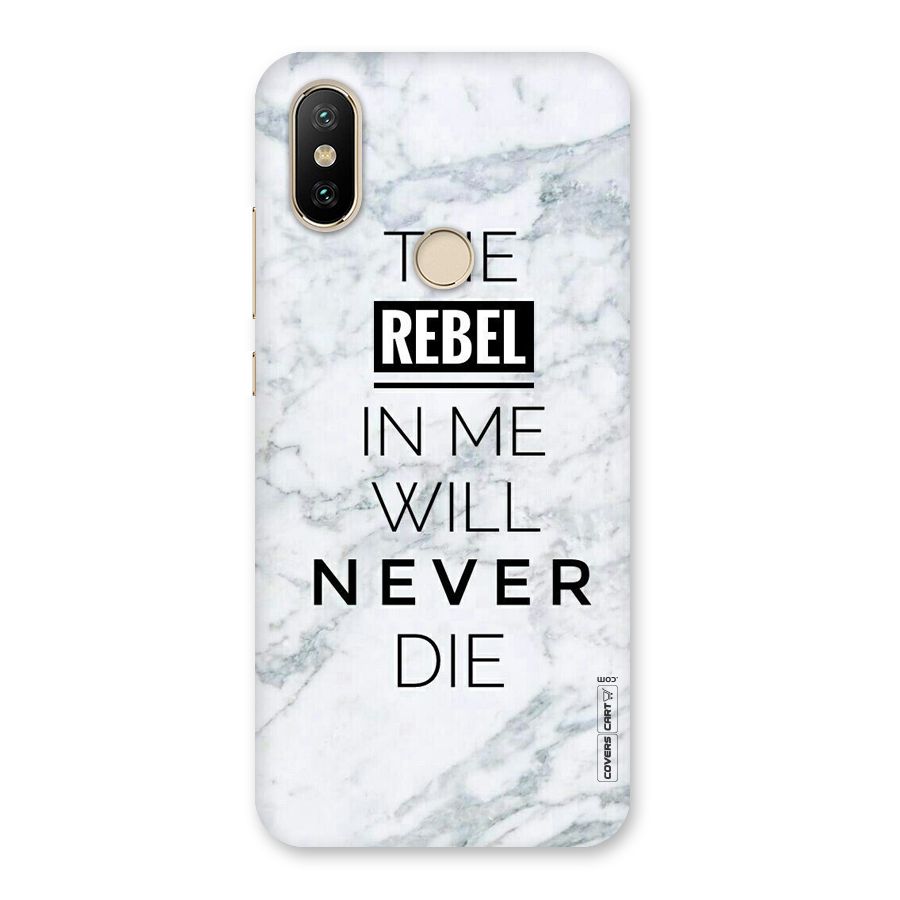 Rebel Will Not Die Back Case for Mi A2