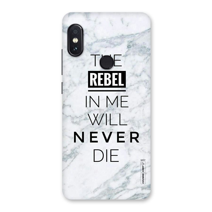 Rebel Will Not Die Back Case for Redmi Note 5 Pro