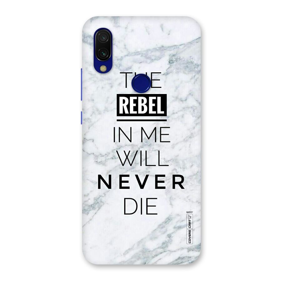 Rebel Will Not Die Back Case for Redmi Y3