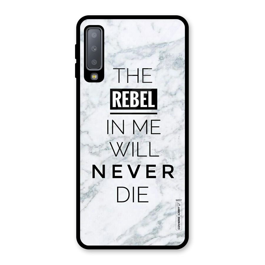 Rebel Will Not Die Glass Back Case for Galaxy A7 (2018)