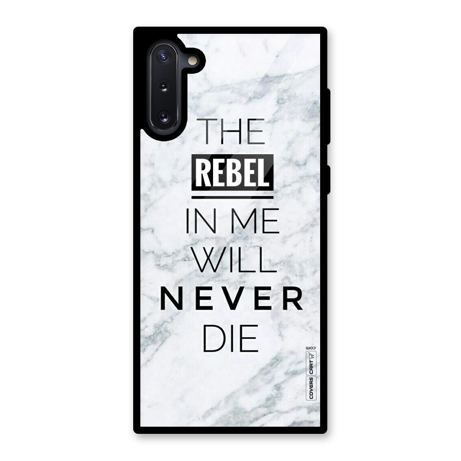 Rebel Will Not Die Glass Back Case for Galaxy Note 10