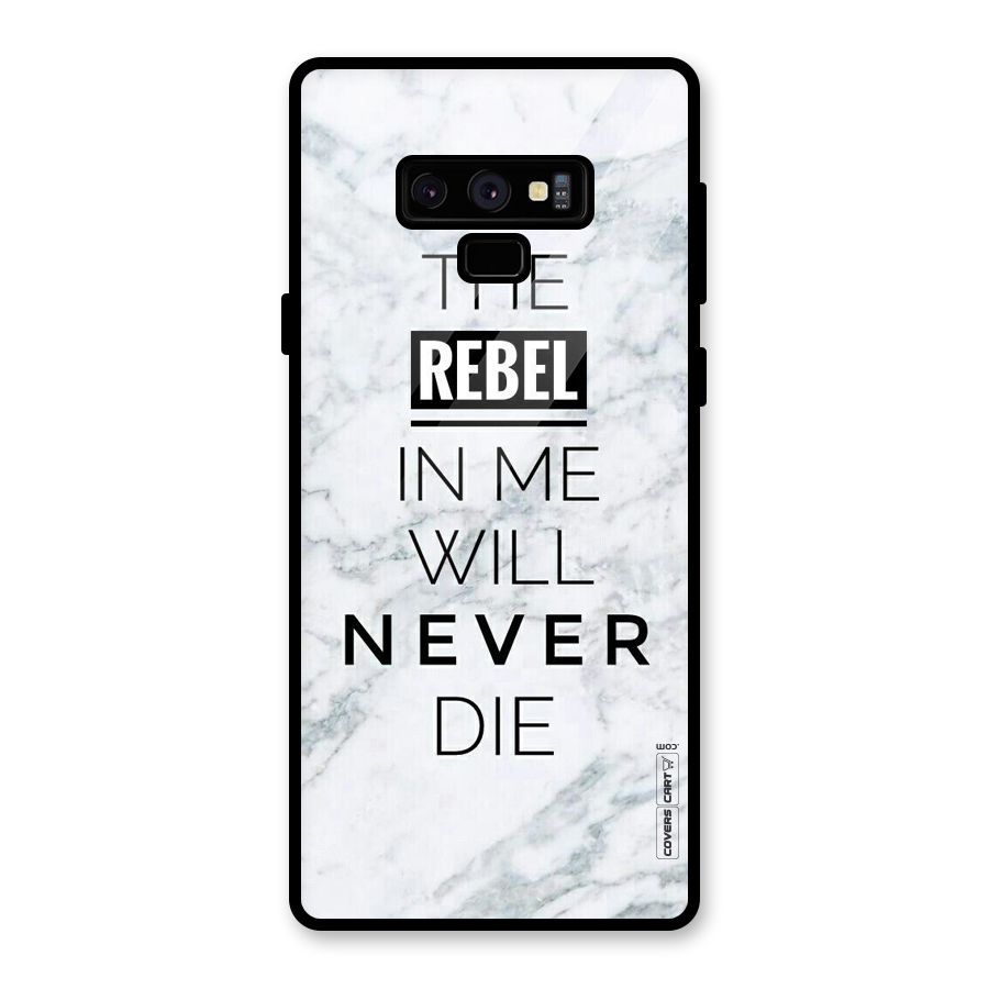 Rebel Will Not Die Glass Back Case for Galaxy Note 9